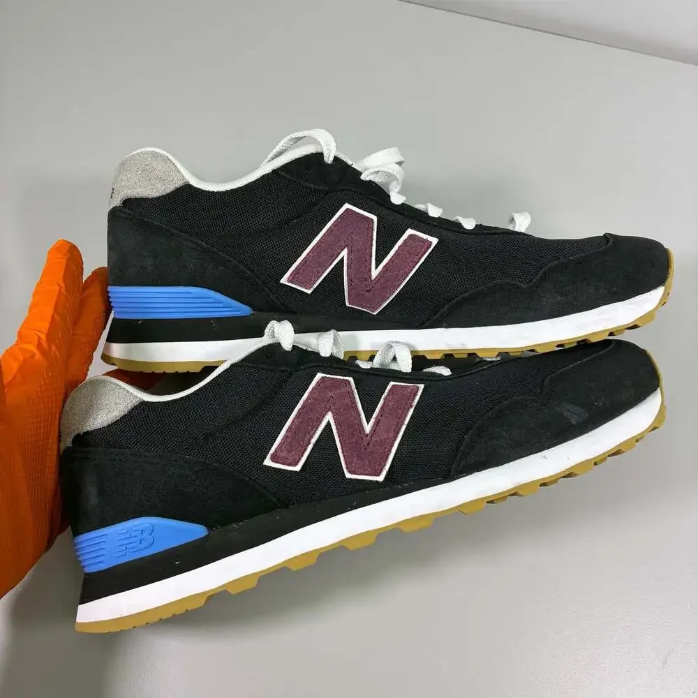 New Balance 515v3 Men's Lifestyle Sneakers - Black/Maroon/Blue (ML515BU3)
